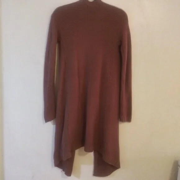 Forever 21 Women's Mocha Long Sleeve Open Front Cardigan Sweater Size: Small - Picture 5 of 12